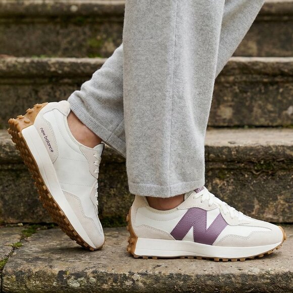 New Balance 327 Shoes - New Balance 327 Casual Womens Sneakers Shoes Sea Salt Ice Wine various sizes
